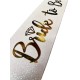 Altın Bride To Be Yazılı Beyaz Kuşak Altın Bride To Be Yazılı Beyaz Kuşak
