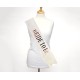 Beyaz Gümüş Bride To Be Simli Kuşak Kemer 10 cm