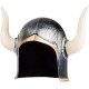 Mega Boynuzlu Viking Ivar Kaskı Eskitilmiş Desen Gümüş Renk Mega Boynuzlu Viking Ivar Kaskı Eskitilmiş Desen Gümüş Renk