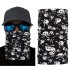 Siyah Beyaz İskelet Baskılı Buff Bandana