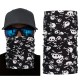 Siyah Beyaz İskelet Baskılı Buff Bandana