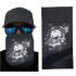 Siyah Beyaz Kafatası Baskılı Buff Bandana 25x48 cm