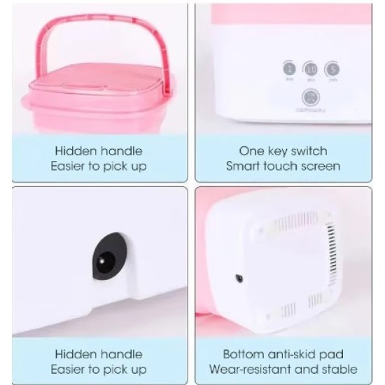 Pembe Katlanabilir Mini Çamaşır Makinesi Pembe Katlanabilir Mini Çamaşır Makinesi