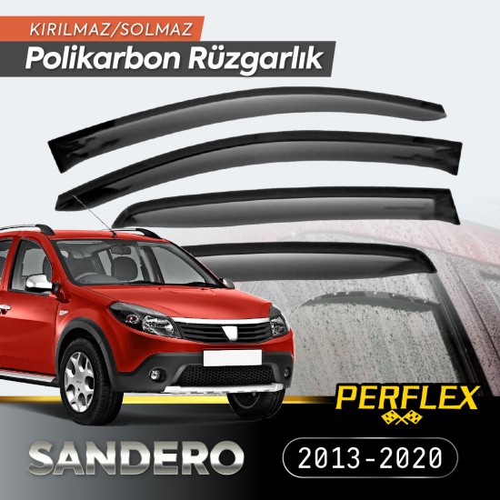Dacia Sandero 2013-2020 Cam Rüzgarlığı V2 Düz Dacia Sandero 2013-2020 Cam Rüzgarlığı V2 Düz