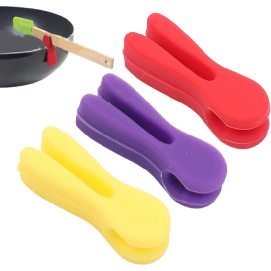 Silikon Tava Kaşık Tutacağı 3'lü Paket Silikon Tava Kaşık Tutacağı 3'lü Paket