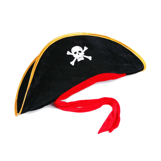 Yetişkin Boy Kadife Jack Sparrow Denizci Kaptan Jack Korsan Şapkası 50X20 CM Yetişkin Boy Kadife Jack Sparrow Denizci Kaptan Jack Korsan Şapkası 50X20 CM