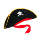 Yetişkin Boy Kadife Jack Sparrow Denizci Kaptan Jack Korsan Şapkası 50X20 CM Yetişkin Boy Kadife Jack Sparrow Denizci Kaptan Jack Korsan Şapkası 50X20 CM