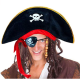 Yetişkin Boy Kadife Kaptan Jack Sparrow Korsan Şapkası ve Plastik Korsan Göz Maskesi Yetişkin Boy Kadife Kaptan Jack Sparrow Korsan Şapkası ve Plastik Korsan Göz Maskesi