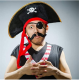 Yetişkin Boy Kadife Kaptan Jack Sparrow Korsan Şapkası ve Plastik Korsan Göz Maskesi Yetişkin Boy Kadife Kaptan Jack Sparrow Korsan Şapkası ve Plastik Korsan Göz Maskesi