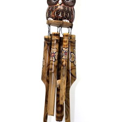 Bambu Baykuşlu Çan 60 Cm