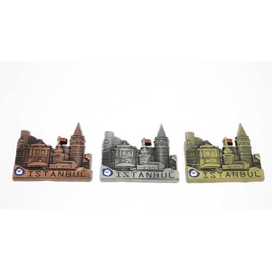 Metal İstanbul Temalı Yöresel Magnet Model 3 Metal İstanbul Temalı Yöresel Magnet Model 3