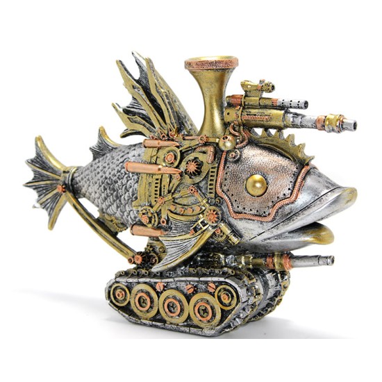 Steampunk Polyester Tasarım Balık Figürü Steampunk Polyester Tasarım Balık Figürü