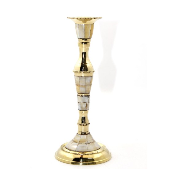 Tekli Pirinç Sedefli Şamdan Model 1 Tekli Pirinç Sedefli Şamdan Model 1