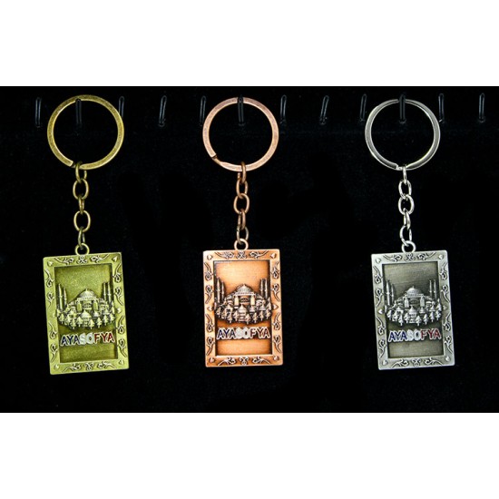 Metal Ayasofya Anahtarlık Dikdörtgen Tasarım Metal Ayasofya Anahtarlık Dikdörtgen Tasarım