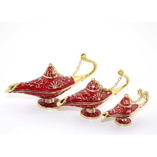Swarovski Taşlı 3'lü Alaaddin Lambası Swarovski Taşlı 3'lü Alaaddin Lambası