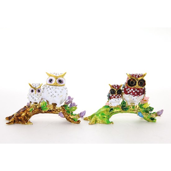 Swarovski Dal Üstünde 2'li Baykuş Swarovski Dal Üstünde 2'li Baykuş