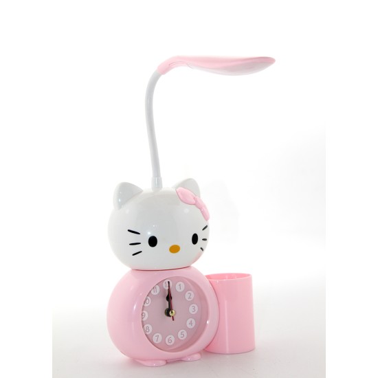 Hello Kitty Masa Lambası Saat Ve Kalemlik Hello Kitty Masa Lambası Saat Ve Kalemlik