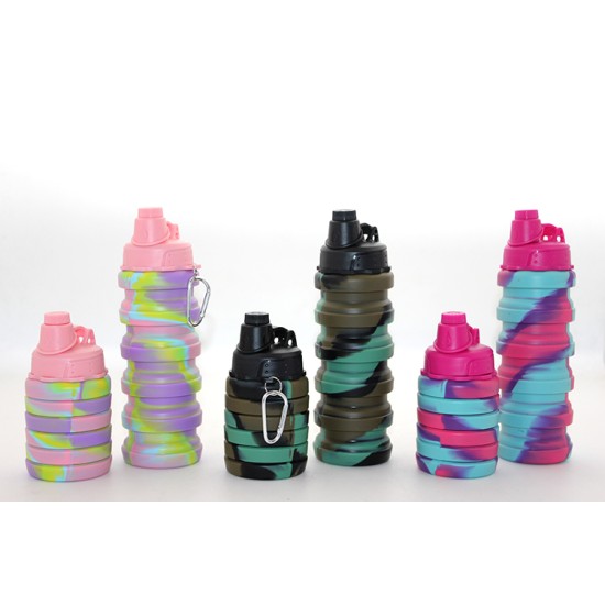 Katlanabilir Portatif Silikon Su Şişesi 500 Ml Model 2 Katlanabilir Portatif Silikon Su Şişesi 500 Ml Model 2