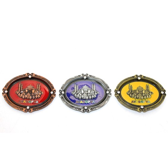 İstanbul Temalı Metal Magnet Ayasofya Kabartmalı İstanbul Temalı Metal Magnet Ayasofya Kabartmalı