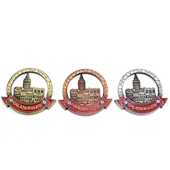 İstanbul Temalı Metal Magnet Galata Kulesi Yuvarlak Tasarım İstanbul Temalı Metal Magnet Galata Kulesi Yuvarlak Tasarım