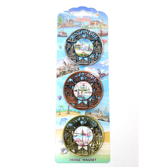 İstanbul Temalı Metal Magnet 3'lü Set Model 1 İstanbul Temalı Metal Magnet 3'lü Set Model 1
