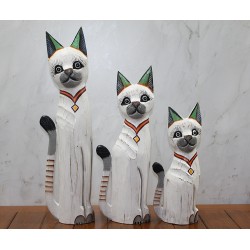 Ahşap 3'lü Kedi Seti 50 Cm