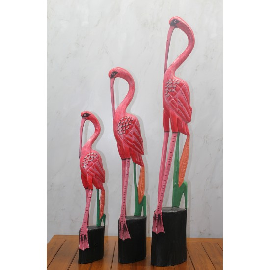 Ahşap 3'lü Flamingo Seti Ahşap 3'lü Flamingo Seti