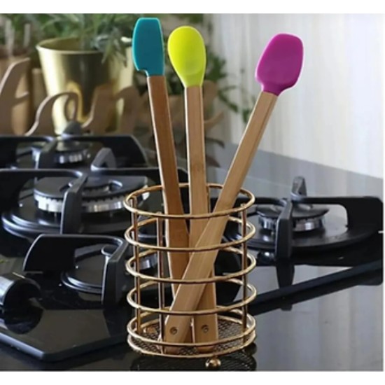 Silikon Uçlu Isıya Dayanıklı Bambu Spatula 3'lü Set Silikon Uçlu Isıya Dayanıklı Bambu Spatula 3'lü Set