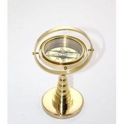 Pirinç Masa Üstü Pusula Model 1