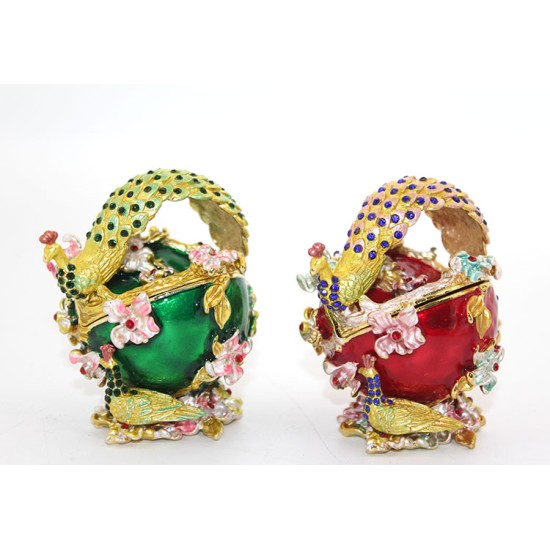 Swarovski Taşlı Tavuskuşu Kutu Swarovski Taşlı Tavuskuşu Kutu