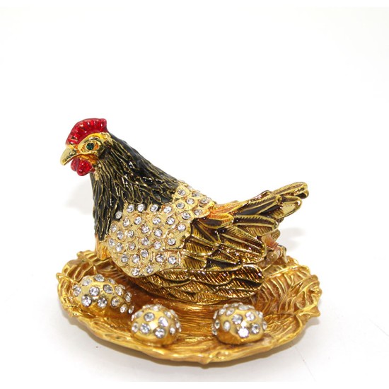 Swarovski Taşlı Yumurtalı Tekli Tavuk Model 2 Swarovski Taşlı Yumurtalı Tekli Tavuk Model 2