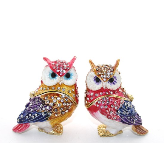 Swarovski Taşlı 2'li Baykuş Seti Swarovski Taşlı 2'li Baykuş Seti