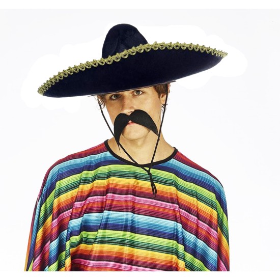 Sombrero Meksika Şapkası Altın Şeritli Yetişkin Boy Sombrero Meksika Şapkası Altın Şeritli Yetişkin Boy