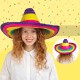 Sombrero Meksika Şapkası Renkli Örme Hasır Çocuk Boy Sombrero Meksika Şapkası Renkli Örme Hasır Çocuk Boy