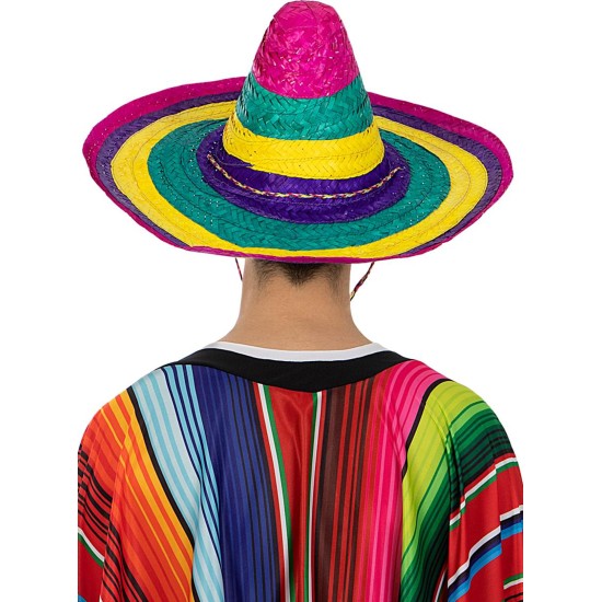 Sombrero Meksika Şapkası Renkli Örme Hasır Yetişkin Boy Sombrero Meksika Şapkası Renkli Örme Hasır Yetişkin Boy