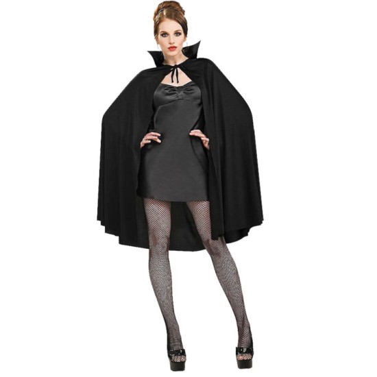 Siyah Renk Yakalı Halloween Pelerini 90 cm Siyah Renk Yakalı Halloween Pelerini 90 cm