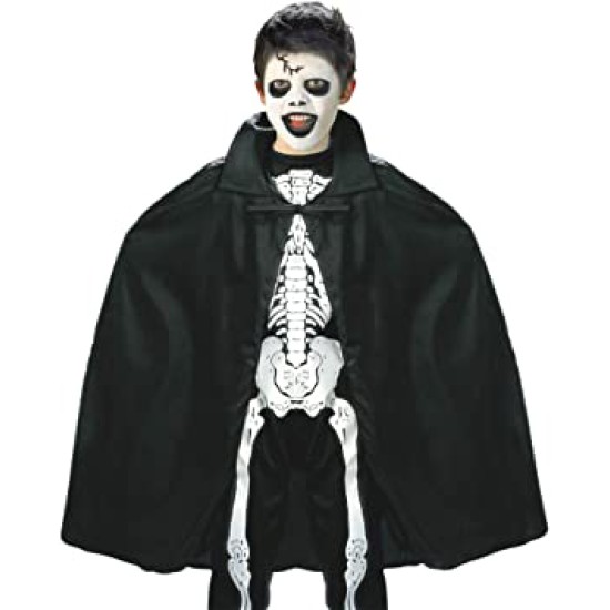 Siyah Renk Yakalı Halloween Pelerini 90 cm Siyah Renk Yakalı Halloween Pelerini 90 cm