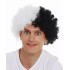Siyah Beyaz Kıvırcık Afro Bonus Taraftar Peruğu