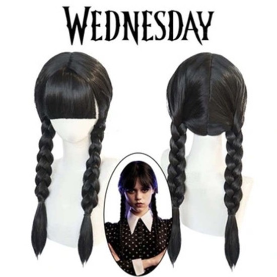 Wednesday Siyah Örgülü Peruk Wednesday Siyah Örgülü Peruk