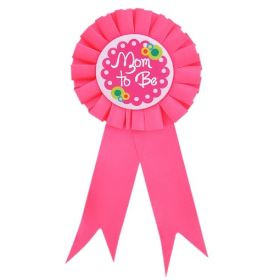 Mom To Be Yazılı Rozet Pembe Renk Mom To Be Yazılı Rozet Pembe Renk