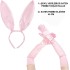 Saten Kaplama Soft Pembe Eldiven ve Tavşan Kulak 2'li Set