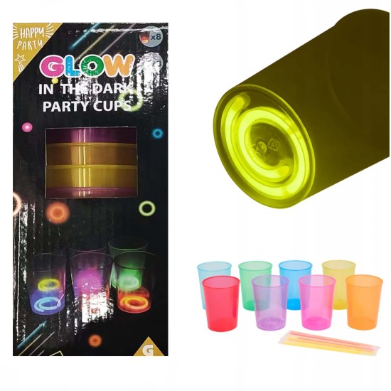 Karanlıkta Yanan Mega Glow Bardaklar 8 Adet Karanlıkta Yanan Mega Glow Bardaklar 8 Adet