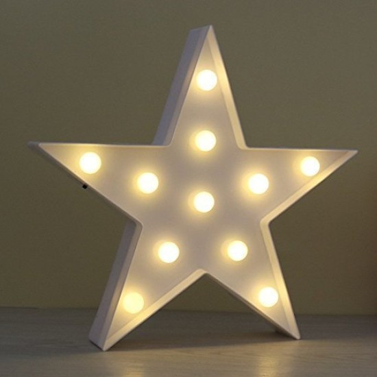 Led Işıklı Beyaz Yıldız Gece Lambası Led Işıklı Beyaz Yıldız Gece Lambası