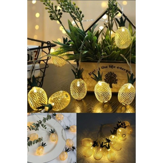 2m 10 Led 2 Kademeli Ananas Led Işık Pilli 2m 10 Led 2 Kademeli Ananas Led Işık Pilli
