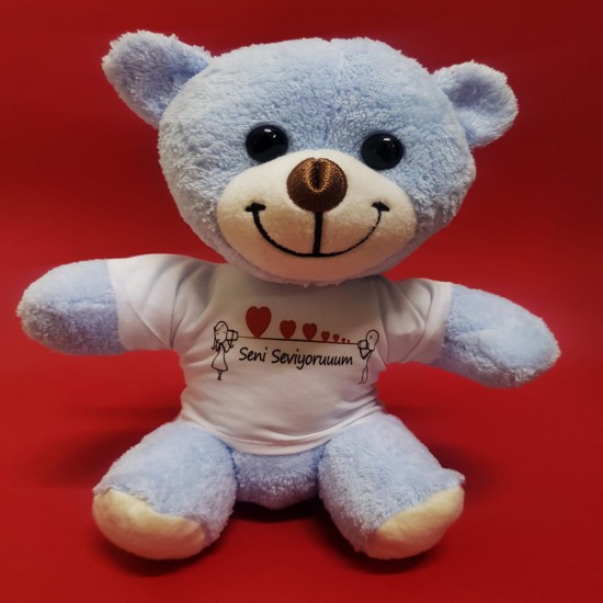 Seni Seviyorum Tişörtlü Peluş Ayıcık Seni Seviyorum Tişörtlü Peluş Ayıcık