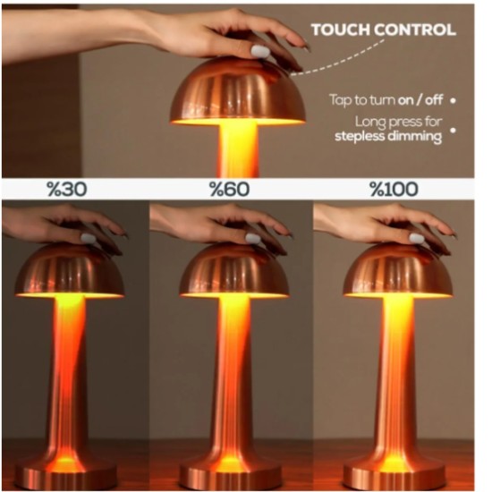 Mantar Dokunmatik LED Masa Lambası Mantar Dokunmatik LED Masa Lambası