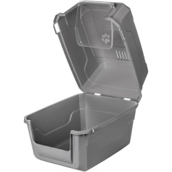 Mikopet Deluxe Gri Kapalı Kedi Tuvaleti