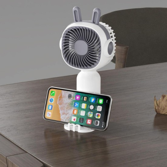 Telefon Tutuculu Şarjlı Mini El Fanı Telefon Tutuculu Şarjlı Mini El Fanı
