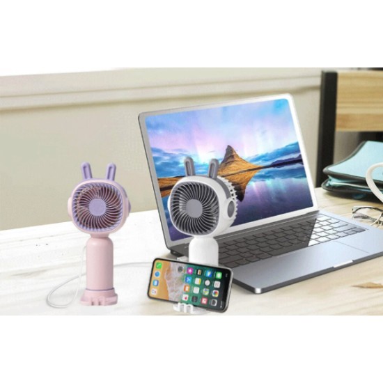 Telefon Tutuculu Şarjlı Mini El Fanı Telefon Tutuculu Şarjlı Mini El Fanı