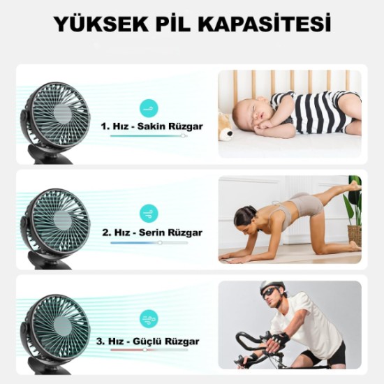 Masaüstü Şarjlı Klipsli Portatif Fan Masaüstü Şarjlı Klipsli Portatif Fan